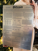 Load image into Gallery viewer, Etched-Steel Bitcoin Whitepaper 21&quot;x15&quot; (Shipping ~June)
