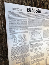 Load image into Gallery viewer, *GIANT* Etched-Steel Bitcoin Whitepaper 50&quot;x35&quot;
